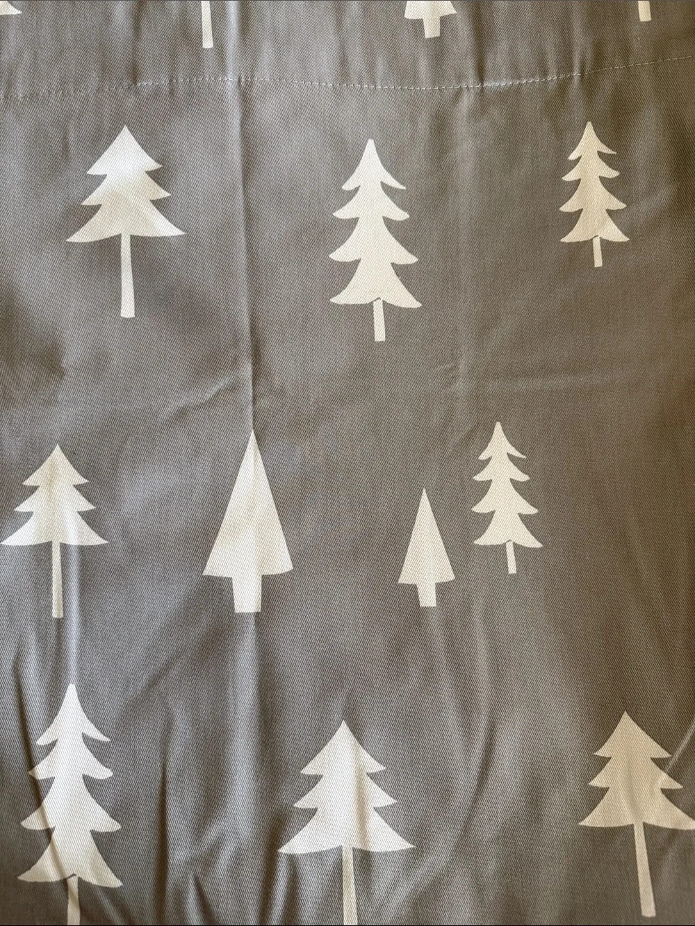Gray and White curtains